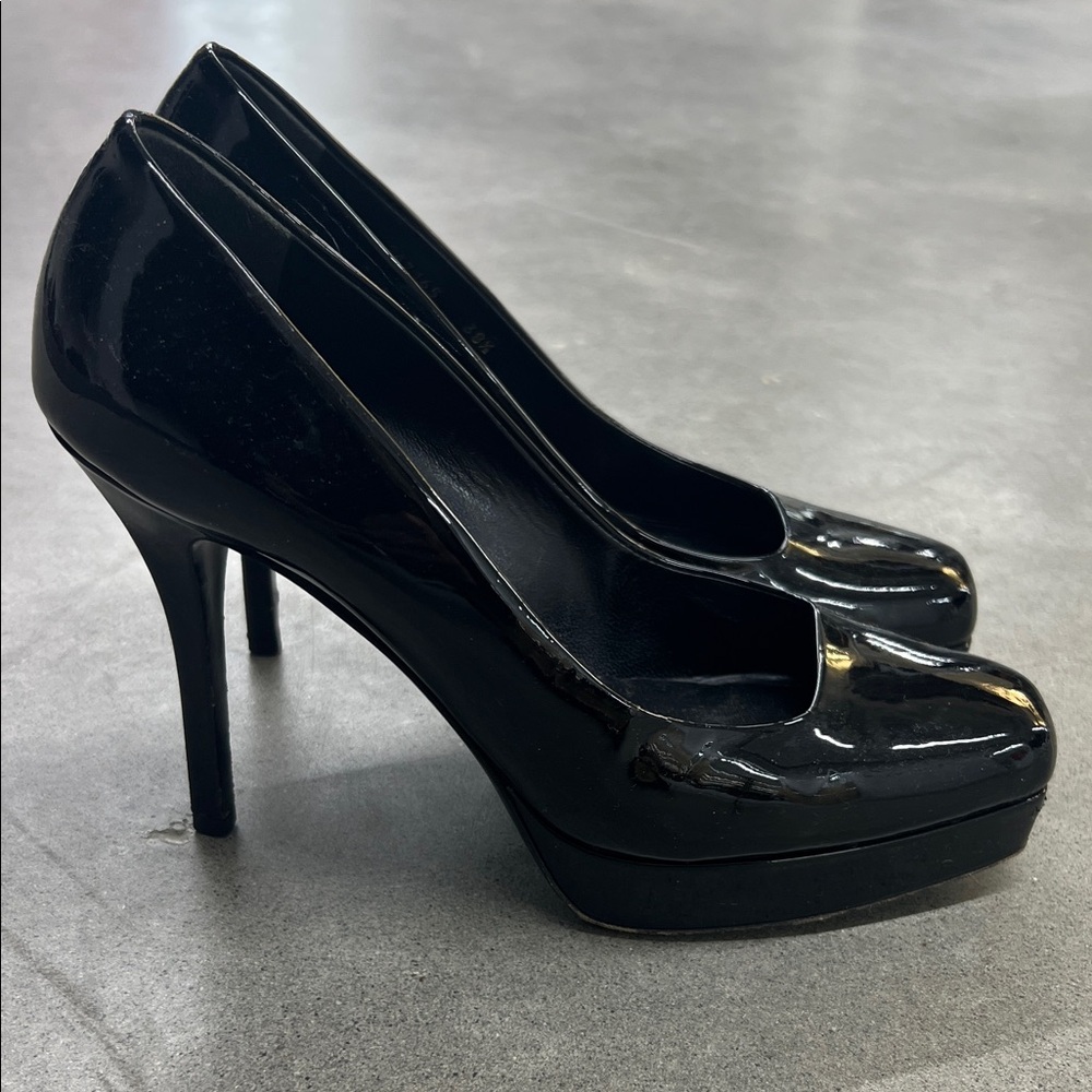 Gucci Shiny Black Patent Heels